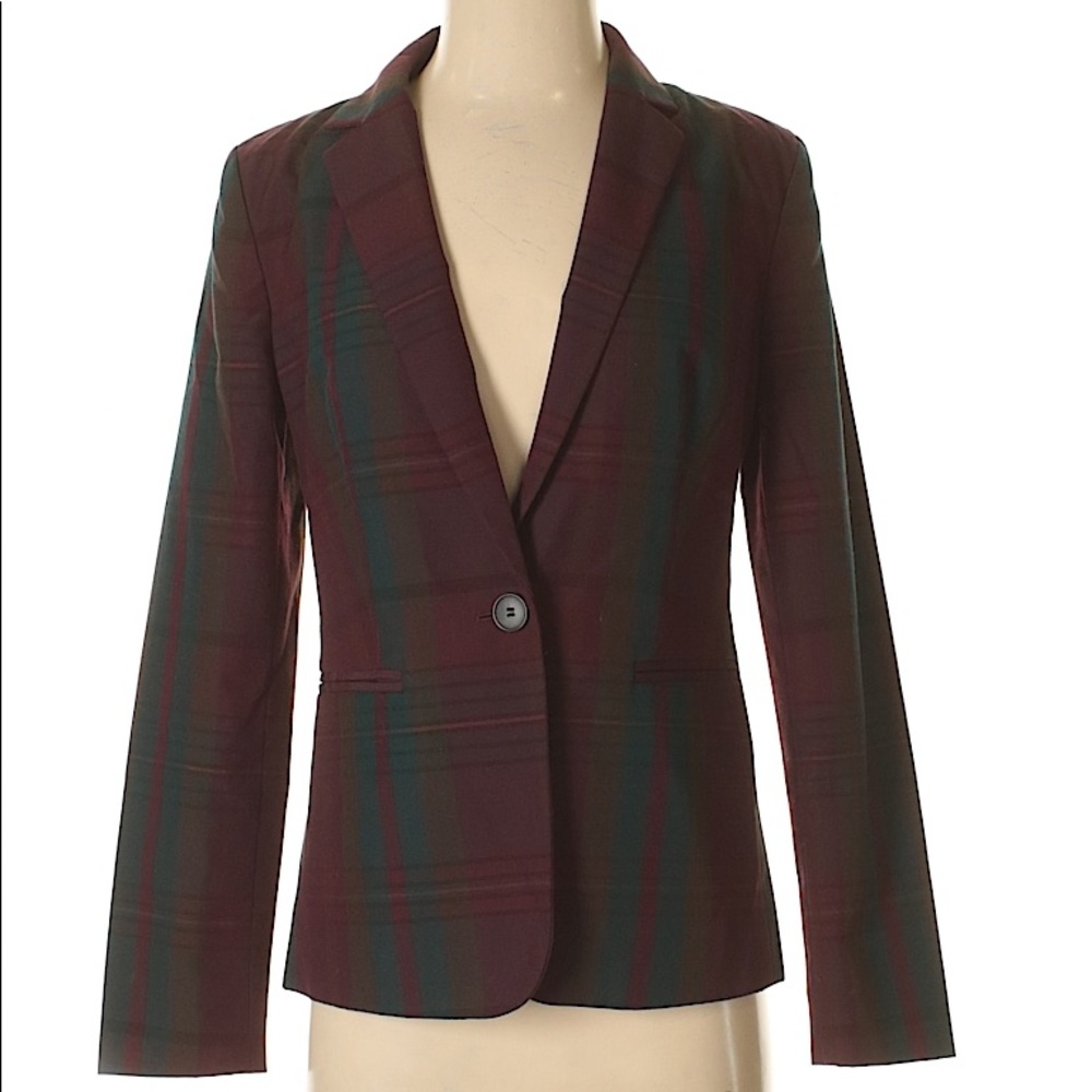 NWOT Ann Taylor Loft Outlet Plaid Blazer Sz 10 $89